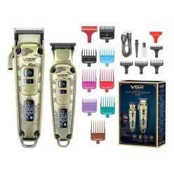   VGR Prof. Haj és Szakállvágó Cordless Hair Clipper Trimmer szett V-643